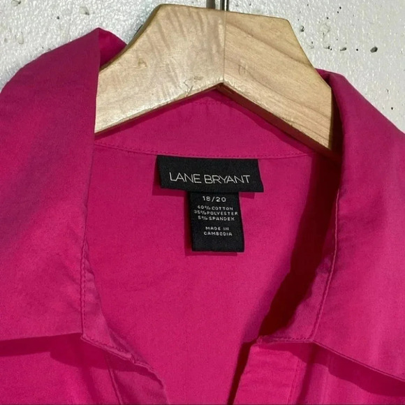 Lane Bryant 18/20 fuchsia sleeveless button top - Picture 4 of 4